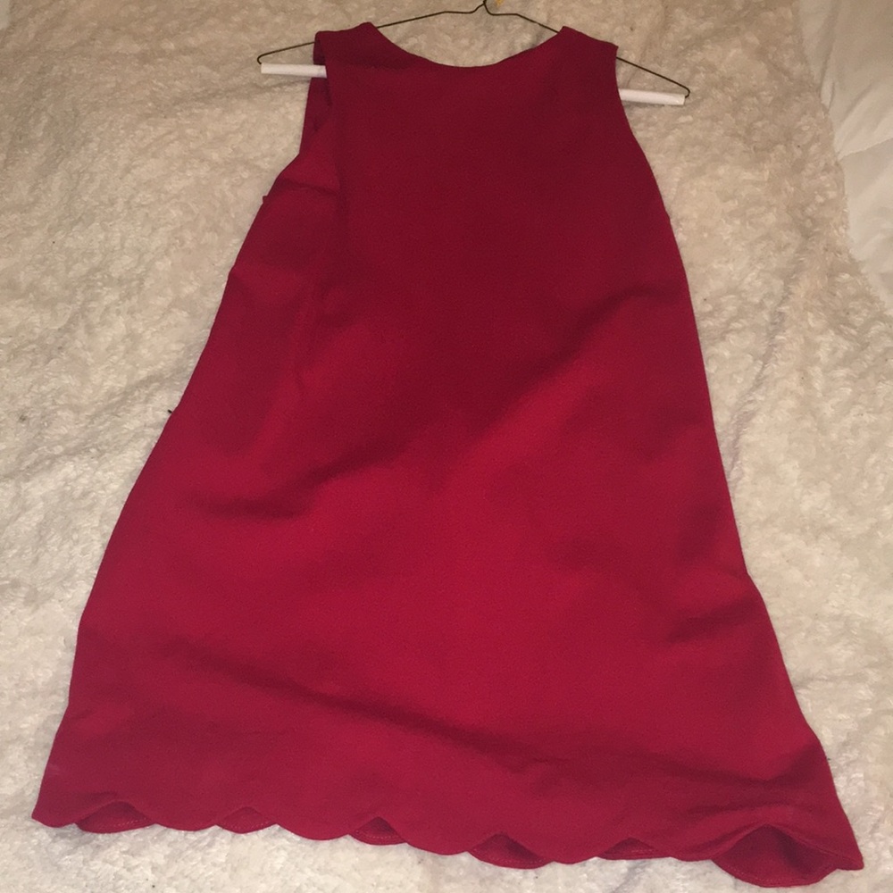 Red aqua dress